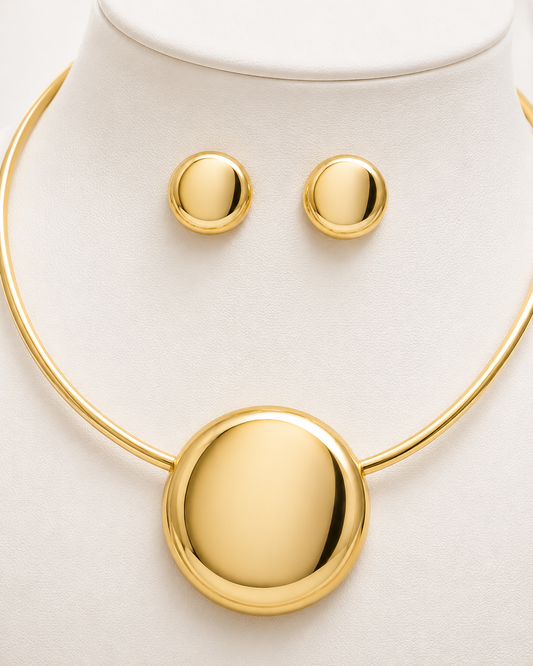 Gold Orb Statement Jewellery Set
