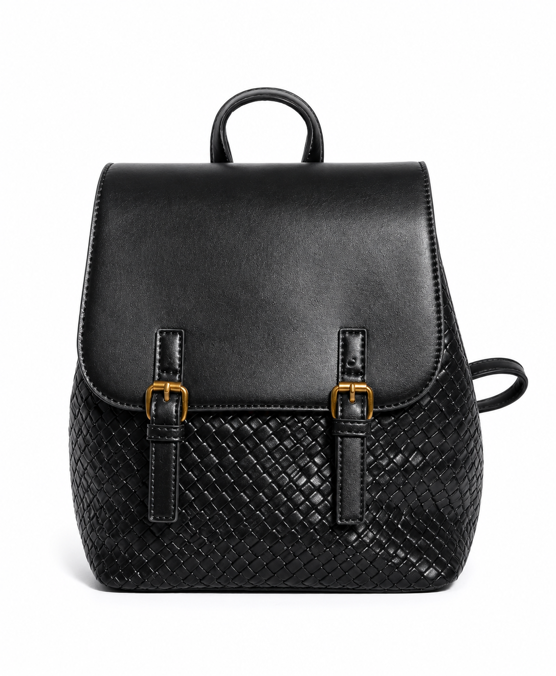 Black Woven Backpack