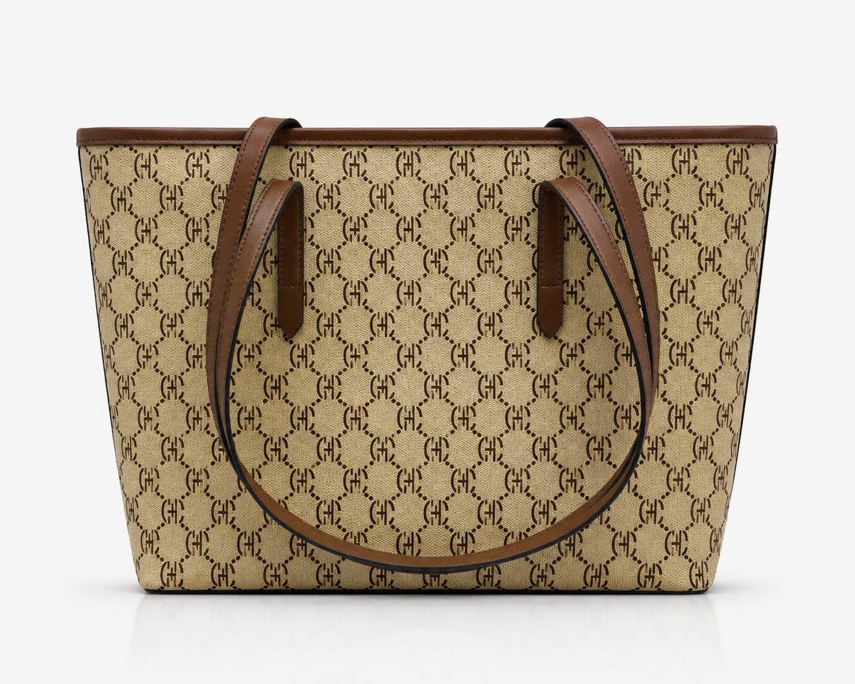 Classic Monogram Canvas Tote Bag – Brown