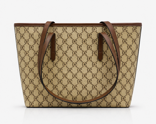 Classic Monogram Canvas Tote Bag – Brown