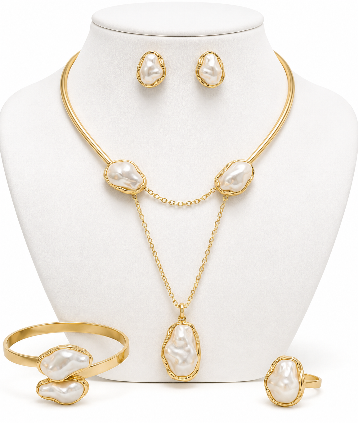 Baroque Pearl Statement Jewellery Set