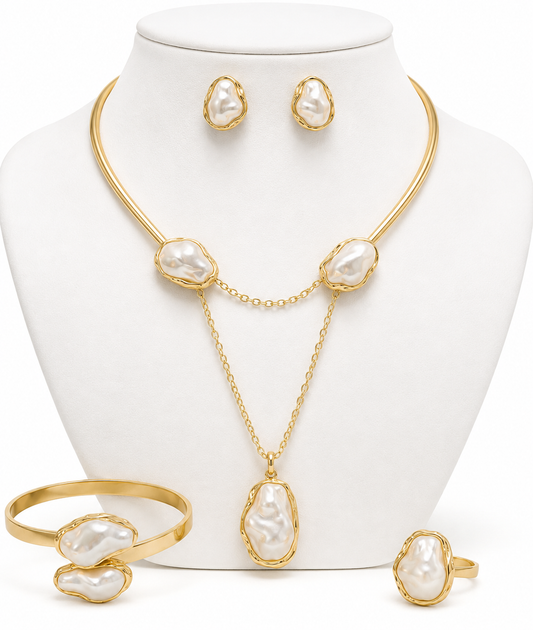 Baroque Pearl Statement Jewellery Set