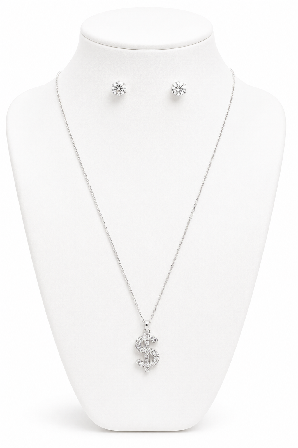 Pavé Dollar Sign Jewellery Set