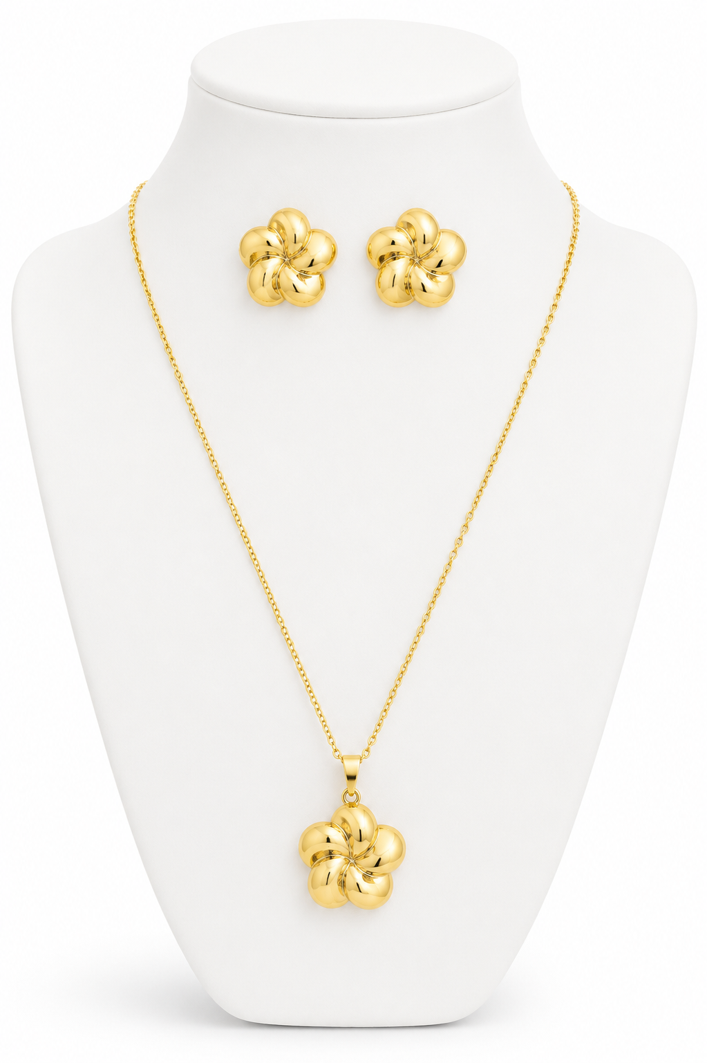 Golden Bloom Floral Jewellery Set