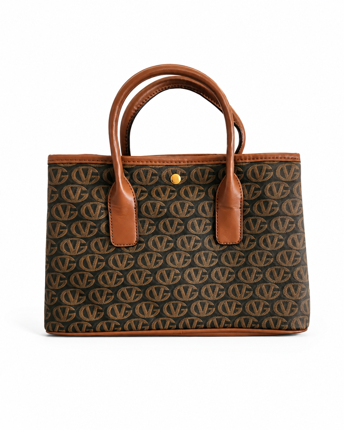 Cognac Monogram Tote – Brown