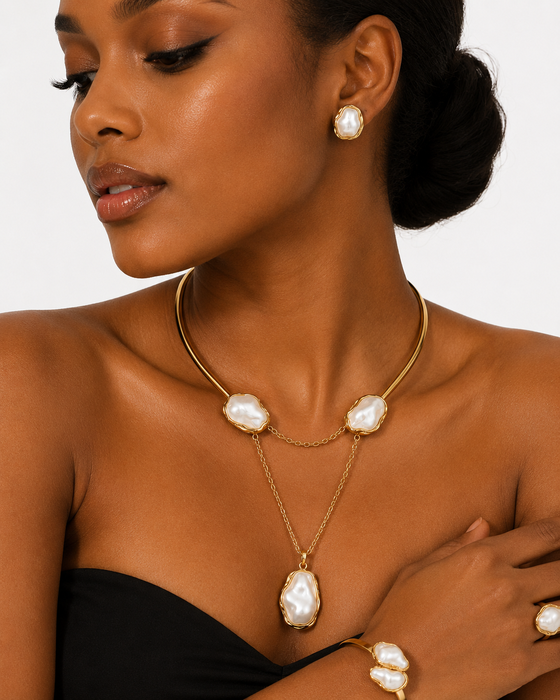 Baroque Pearl Statement Jewellery Set