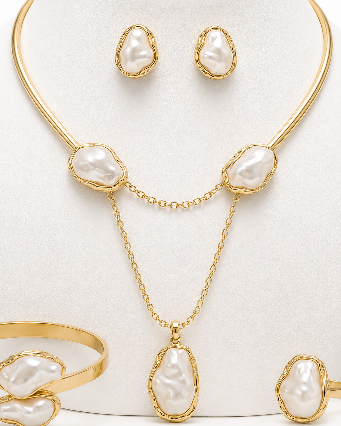 Baroque Pearl Statement Jewellery Set