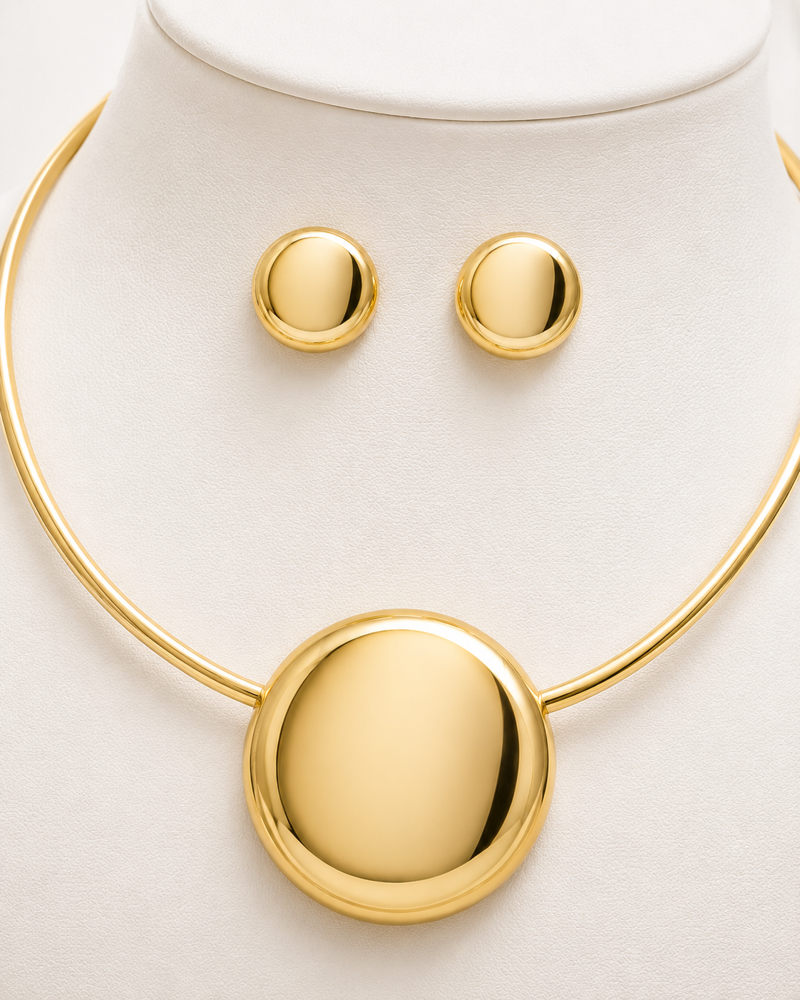 Gold Orb Statement Jewellery Set