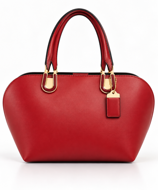 Red Rounded Structed Bag